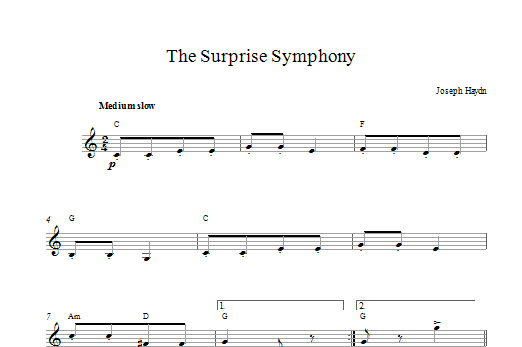 Franz Joseph Haydn The Surprise Symphony Sheet Music Notes freshsheetmusic.com/franz-joseph-h… #franzjosephhaydn #haydn #classicalmusic