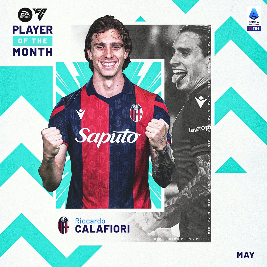 🏆 @EASPORTSFC 𝐏𝐥𝐚𝐲𝐞𝐫 𝐎𝐟 𝐓𝐡𝐞 𝐌𝐨𝐧𝐭𝐡 - maggio è ➡️ RICCARDO CALAFIORI! 🎉 @easportsfcit | @Bolognafc1909