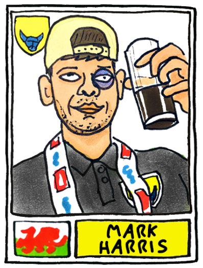 CheapPanini's tweet photo. OXFORD UNITED won the playoffs so here's a thread of wonky drawings of the whole team. It might not go well, but that's the price you pay for promotion.

We've started with Mark Harris, seen here having a quiet celebratory drink 💛

RTs are great. Apologies in advance x #OUFC https://t.co/y3P4pd3Kxr