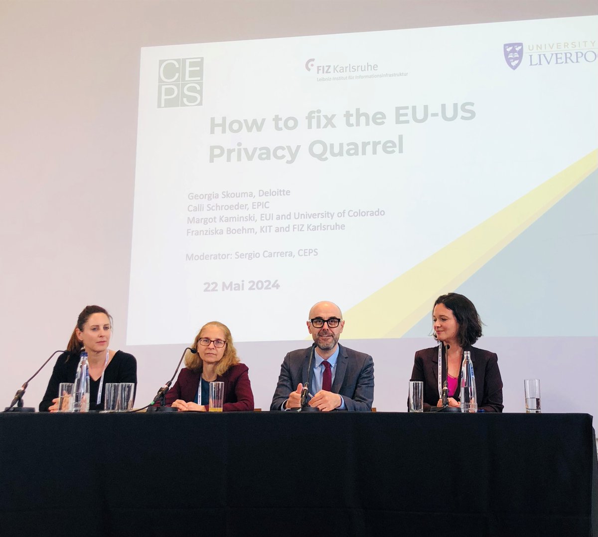 🗣️ Yesterday we participated to the 17th @CPDPconferences International Conference, where Sergio Carrera presented our new task force report on the EU-US Data Privacy Framework and discussed ways to overcome the unresolved dilemmas related to EU-US privacy. READ THE FULL REPORT