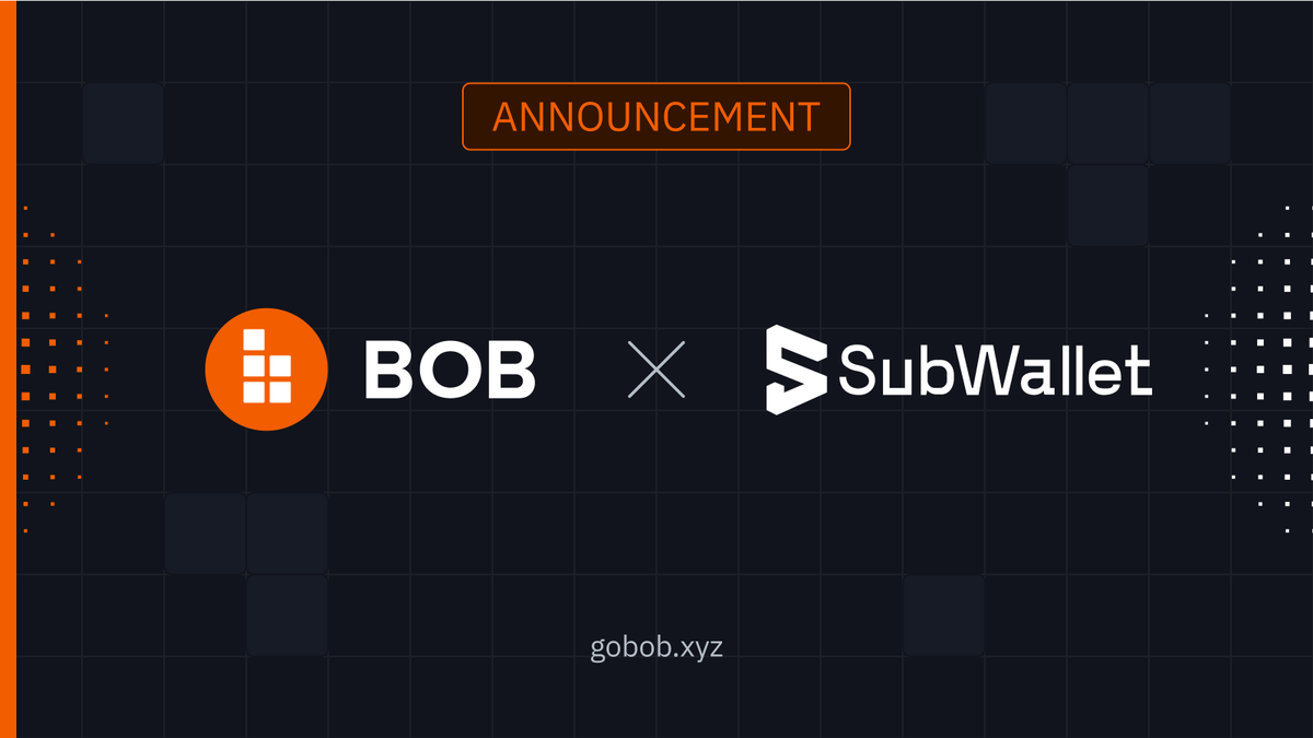 Great news! 🔥 @subwalletapp now supports BOB network, $wBTC, & $USDT on #BOB. ✅ Available now on their browser extension, mobile app, & web app.