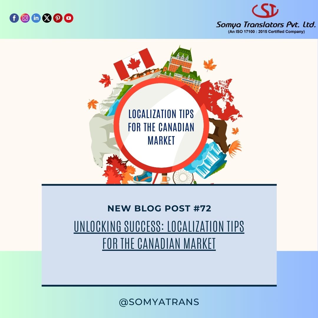 🍁🌐 Looking to succeed in the Canadian market? Discover essential localization tips to cover.🛠️ Tailor your content and connect with Canadian audiences effectively. 🚀🇨🇦  

Visit for more: rb.gy/t4uob2

#Localization #TranslationServices #CanadianMarket