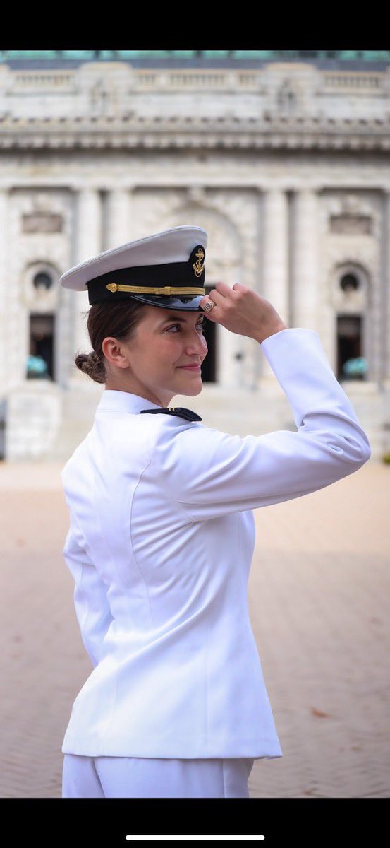 Plebe => Ensign! Olivia graduates tomorrow from the @NavalAcademy & commissions as an Ensign into the @USNavy Surface Warfare community. Less than 1% choose to serve our country & so proud of @livycastilla for her willingness to protect & defend!