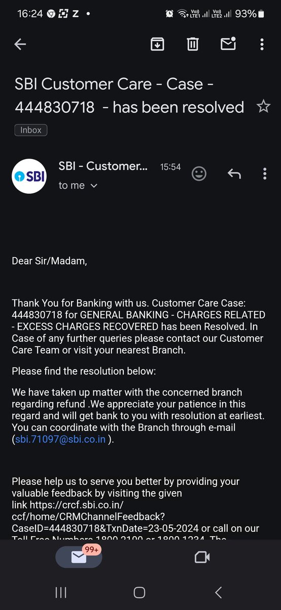 anujksharma10's tweet photo. @TheOfficialSBI how can this be resolved when it is taken up for refund .This is how you all resolve https://t.co/RzF20VGb04