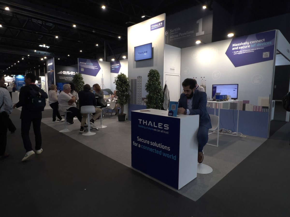 IOTSWC's tweet photo. If you haven't done so yet, don't miss the chance to meet the #Thales team to discuss all things #IoT! ๐ก Our Silver Sponsor @ThalesDigiSec and its fantastic team of experts are waiting for you at Booth C101 ๐
#eSIM #MassiveIoT #IOTSWC24 https://t.co/rPPGxSrW6x