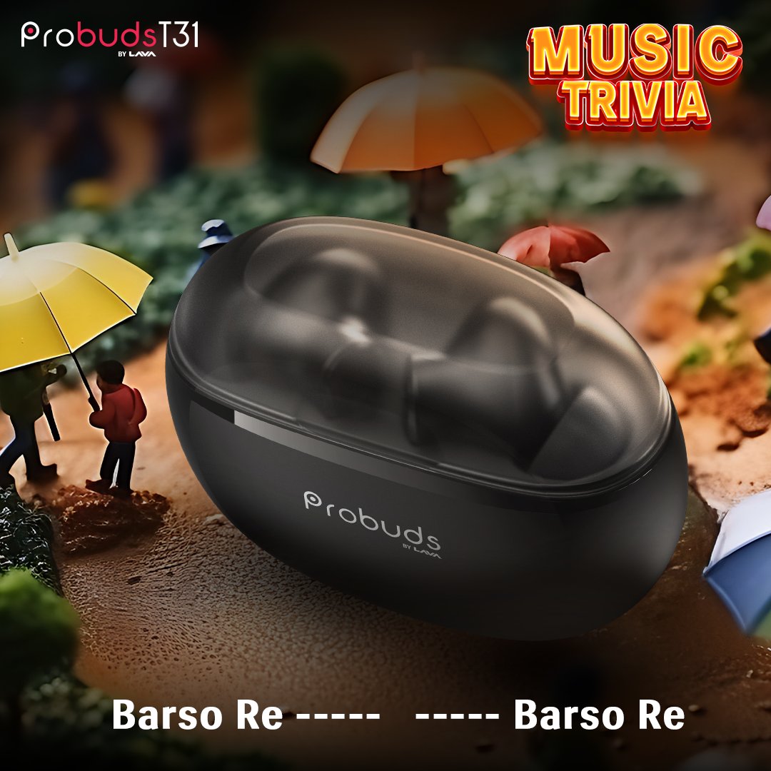 ProZone_In's tweet image. Complete the lyrics &amp;amp; win Probuds T31, IPX4 water &amp;amp; sweat resistance for your active lifestyle.

#ProbudsT31 #Probuds #Prozone