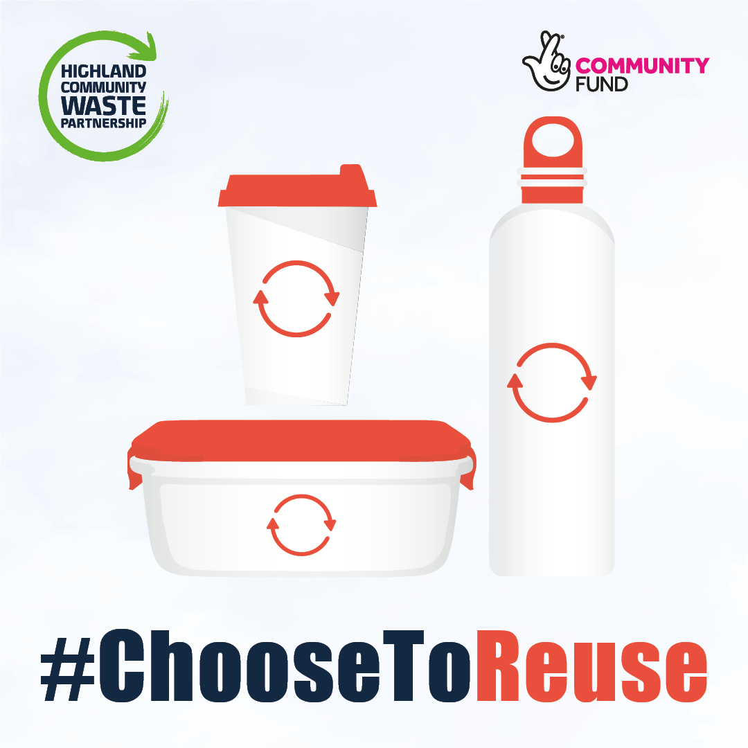 Want to reduce #SingleUse packaging waste in your business? Our #ChooseToReuse campaign supports #Highland businesses to reduce #SingleUse waste by promoting #Reusable alternatives among their customers and in their operations ♻️ Find out more 👉 ow.ly/iuTz50RvNvu