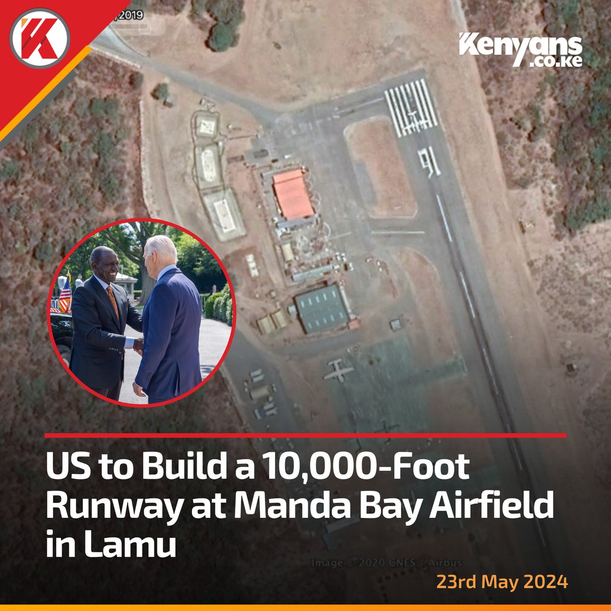 US to build a 10,000-foot runway at Manda Bay Airfield in Lamu