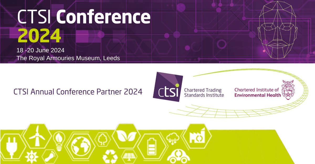 Join us on 18-20 June as we partner with @CTSI_UK on the second half of their annual conference in Leeds. Places are limited and allocated on a first-come, first-served basis. Book now: cieh.pulse.ly/vh9faljb3j #CIEH #CTSI #EnvironmentalHealth #TradingStandards