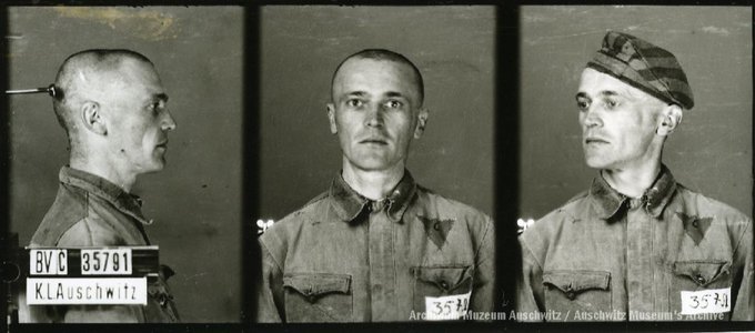 23 May 1907 | A Czech, Jan Hans, was born in Prague. A hairdresser. In #Auschwitz from 20 May 1942. No. 35791 He perished in the camp on 16 July 1942.