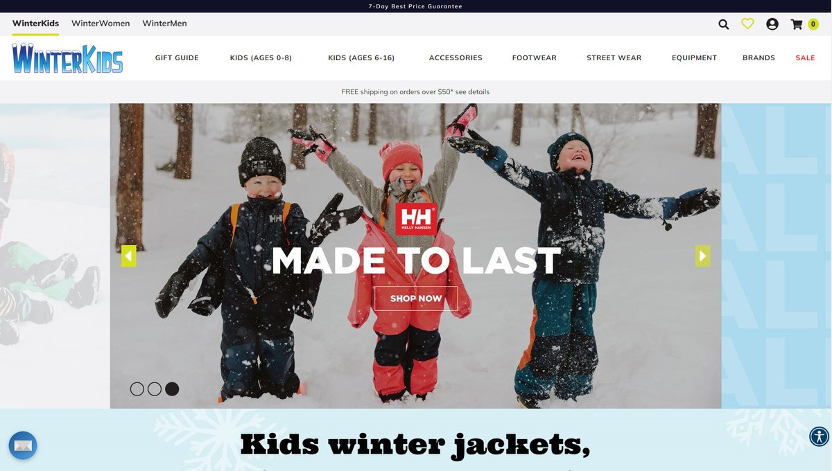 Today's featured website is WinterKids. You'll find the best selection of kids' ski clothes and winter clothes for babies at WinterKids.com, with the latest ski wear styles that your children want - all with the quality and durability you demand.
@winterkidscom