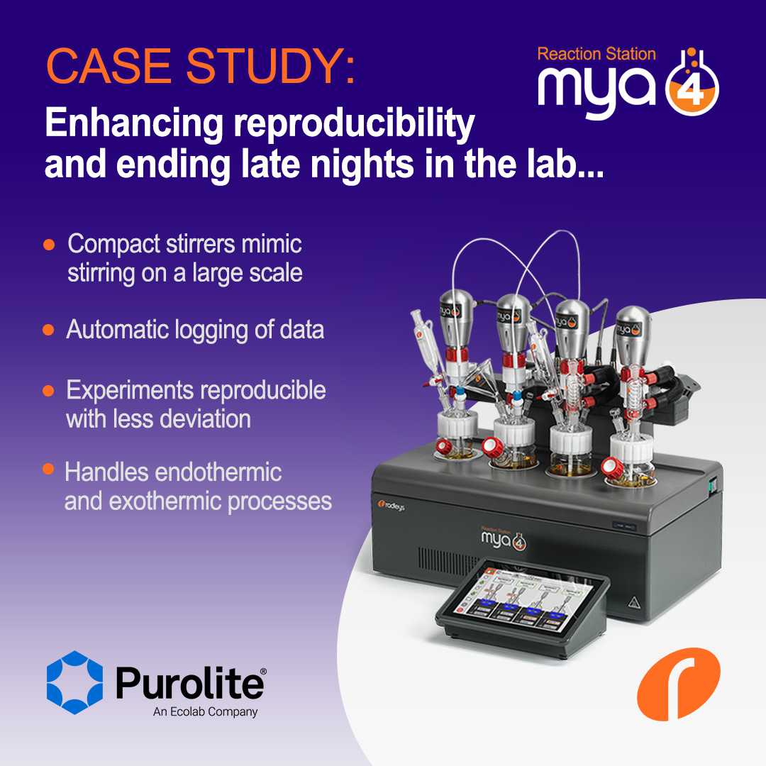 The Mya 4 Reaction Station has been a game-changer for Dr Pat Gilbert's lab at @Purolitecorp. Since the installation of Mya 4, they have experienced significant improvements: radleys.com/case-studies/m…? #Realtimechem #processynthesis #scaleupchemistry #parallelchemistry