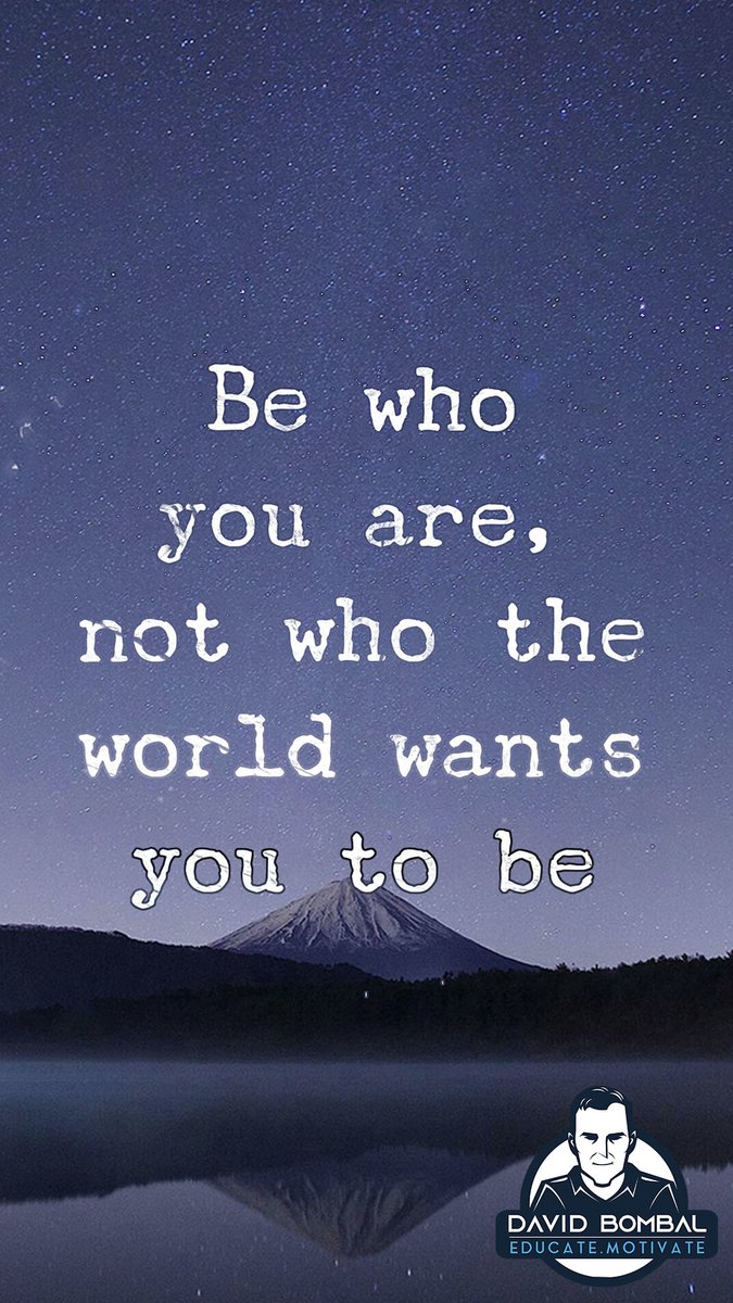 Be who you are, not who the world wants you to be.

#DailyMotivation #inspiration #motivation #bestadvice #lifelessons #changeyourmindset