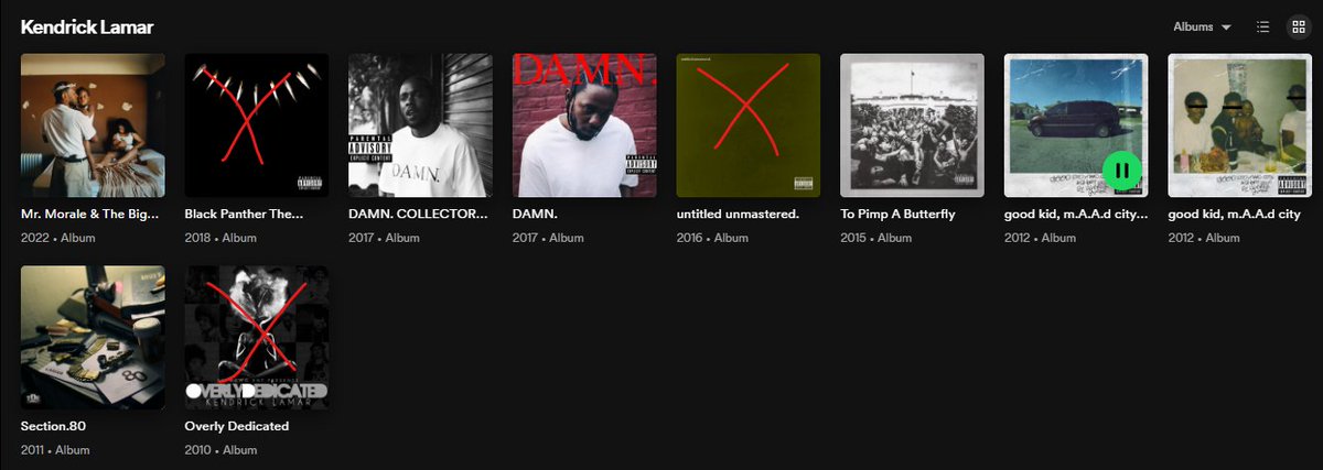 realfmn's tweet photo. damn ive listened to a lot of kendrick albums (red cross is what i havent heard lol) https://t.co/FMcHi7Zfem