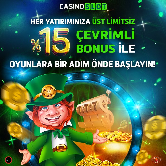 💰 #Casinoslot'ta her yatırım kazanç demek!

🥳 Her yatırımınıza özel, üst limitsiz %15 Çevrimli Bonus ile oyunlara bir adım önde başlayın!
