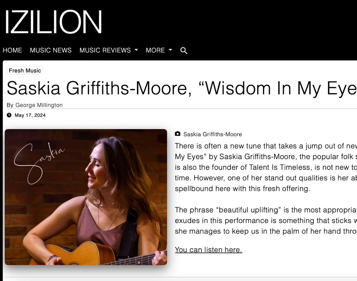 "Beautiful Uplifting" - Izillion re 'Wisdom In My Eyes'
