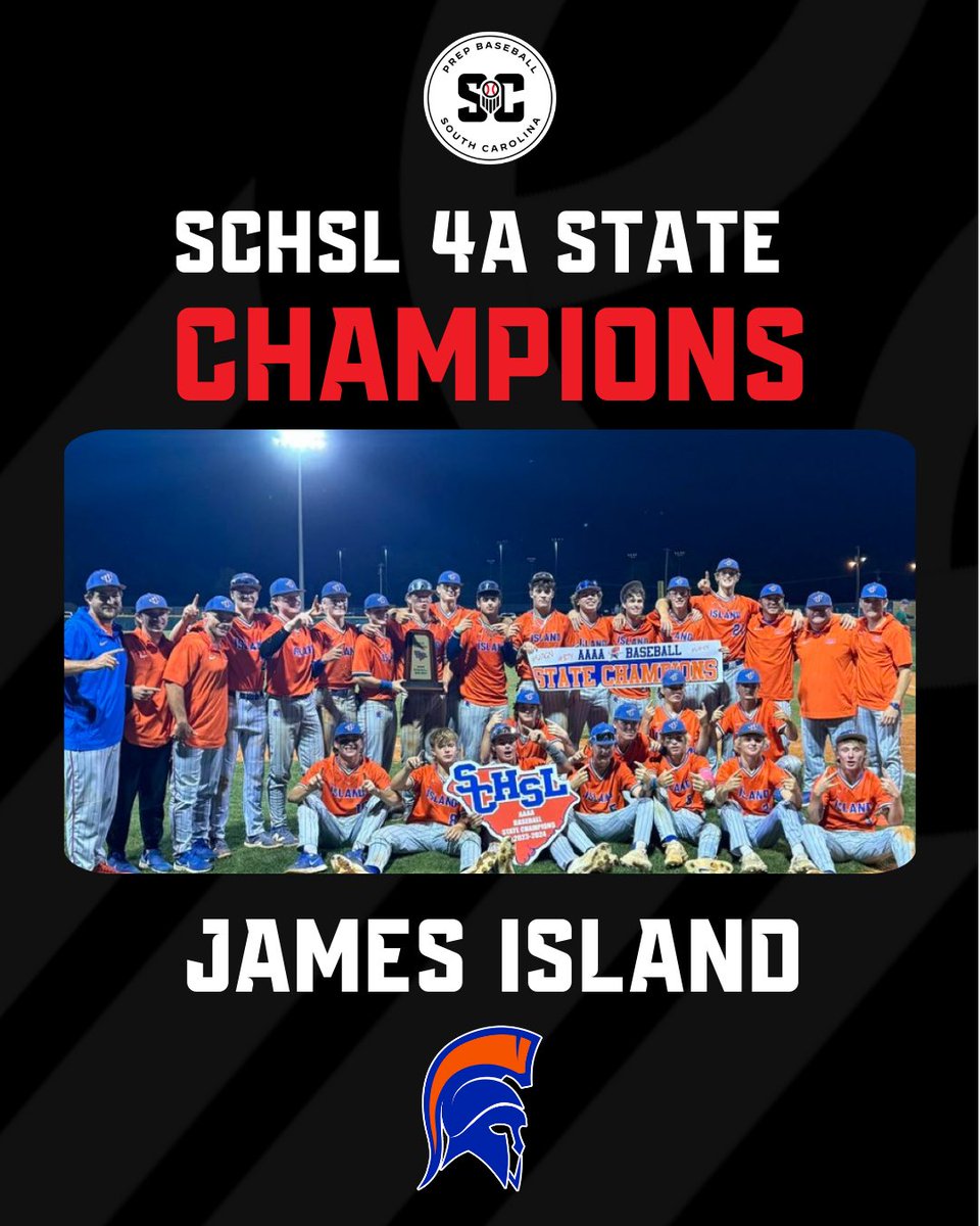 CONGRATULATIONS to the 4A STATE CHAMPIONS @JamesIslandBase #Road2🏆