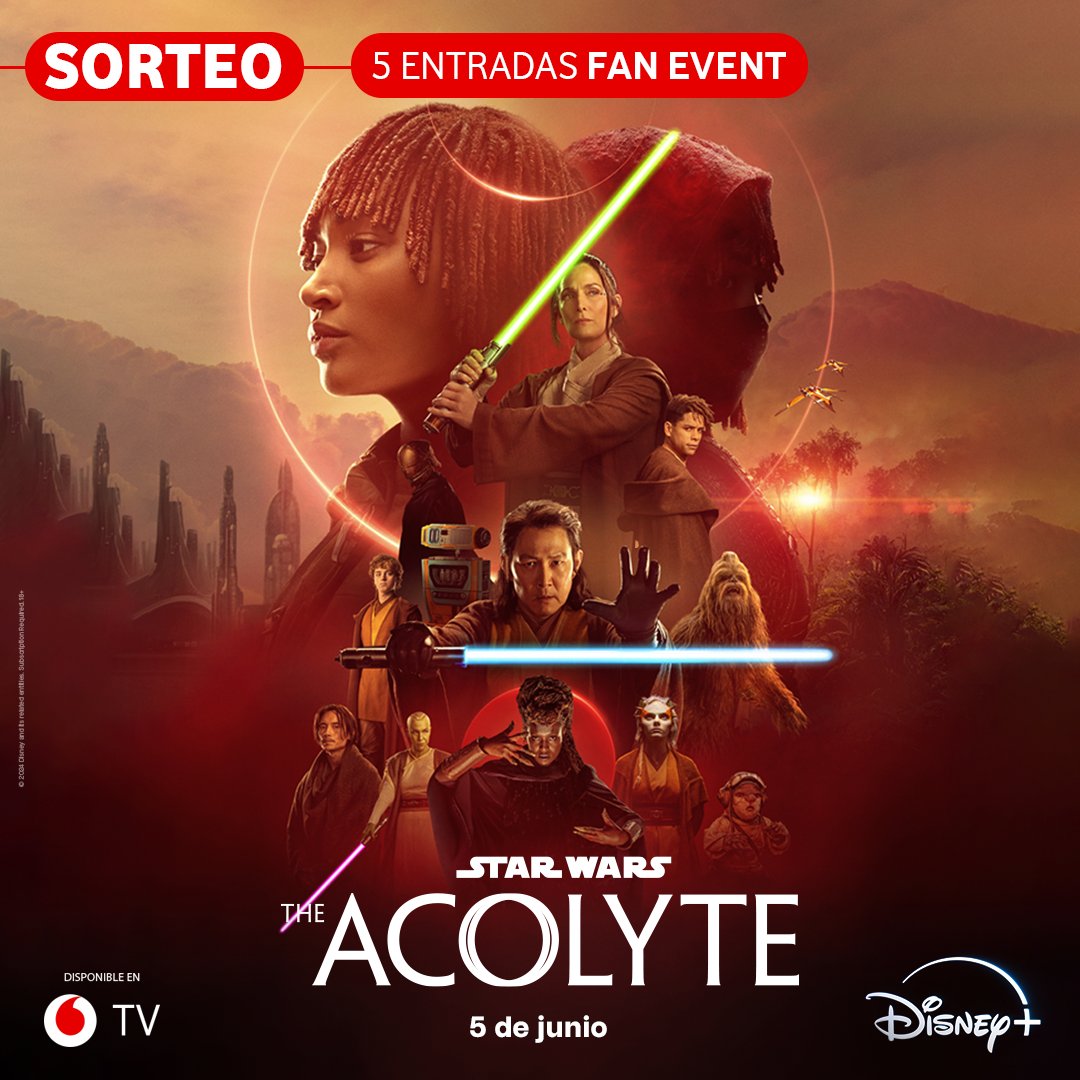 Vodafone TV (@vodafonetv_es) on Twitter photo 🟧SORTEO🟧
Solo unos pocos elegidos verán #TheAcolyte antes de su estreno el 5/6 en <a href="/DisneyPlusES/">Disney+ España</a> ¿Serás tú uno de ellos?
Hay 5 entradas dobles en juego:
🎇 Síguenos y haz RT
Tienes hasta el 27/5 a las 23:59
BBLL: go.vodafone.es/the-acolyte
¡Que la fuerza te acompañe! 🟧SORTEO🟧
Solo unos pocos elegidos verán #TheAcolyte antes de su estreno el 5/6 en <a href="/DisneyPlusES/">Disney+ España</a> ¿Serás tú uno de ellos?
Hay 5 entradas dobles en juego:
🎇 Síguenos y haz RT
Tienes hasta el 27/5 a las 23:59
BBLL: go.vodafone.es/the-acolyte
¡Que la fuerza te acompañe!