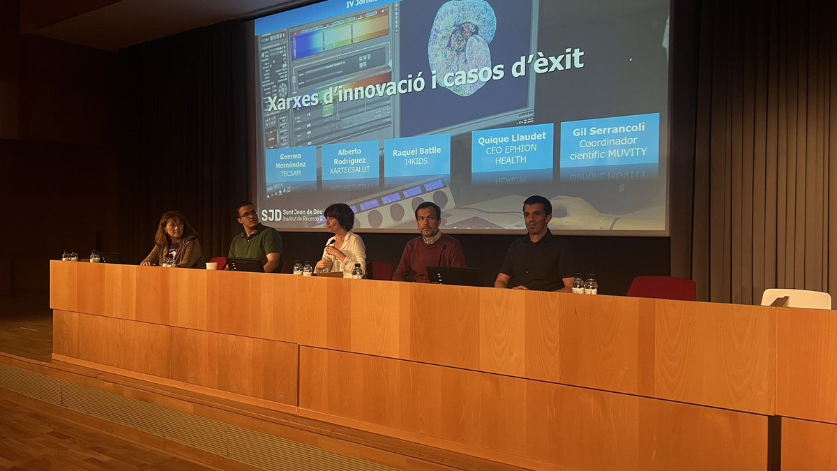 <a href="/montse_esquerda/">Montse Esquerda</a> <a href="/IBBioetica/">Institut Borja de Bioètica</a> @bioeticaidret <a href="/OHSantJoandeDeu/">Sant Joan de Déu</a> <a href="/SJDbarcelona_ca/">Hospital Sant Joan de Déu Barcelona CAT</a> <a href="/parcsanitarisjd/">Parc Sanitari Sant Joan de Déu</a> <a href="/IBUB_UB/">IBUB-UB</a> <a href="/UBneuroscience/">Institut de Neurociències de la UB</a> <a href="/la_UPC/">Universitat Politècnica de Catalunya (UPC)</a> <a href="/Roser_uf/">Dra. Roser Urreizti</a> <a href="/PRISMAresearch/">PRISMA ResearchGroup</a> <a href="/krabionet/">Kelly Rabionet</a> <a href="/Bertaestevez_/">Berta</a> <a href="/Palau_Lab/">Palau & Hoenicka GenomicScientia-Lab</a> <a href="/Brainlab_UB/">Brainlab - Universitat de Barcelona</a> <a href="/bandage_bcn/">BANDAGE_BCN</a> @CarmenMuozAlmag <a href="/JordanIolanda/">Iolanda Jordan</a> <a href="/ArnauVallsEstev/">Arnau Valls Esteve</a> <a href="/BCNatalResearch/">BCNatal Fetal Medicine Research</a> 💡 Les tres xarxes d’#innovació liderades per membres de l’<a href="/IRSJD_info/">Institut de Recerca Sant Joan de Déu</a> ens presenten els seus serveis, i després coneixerem dos casos d’èxit <a href="/EphionHealth/">Ephion Health</a> i MUVITY