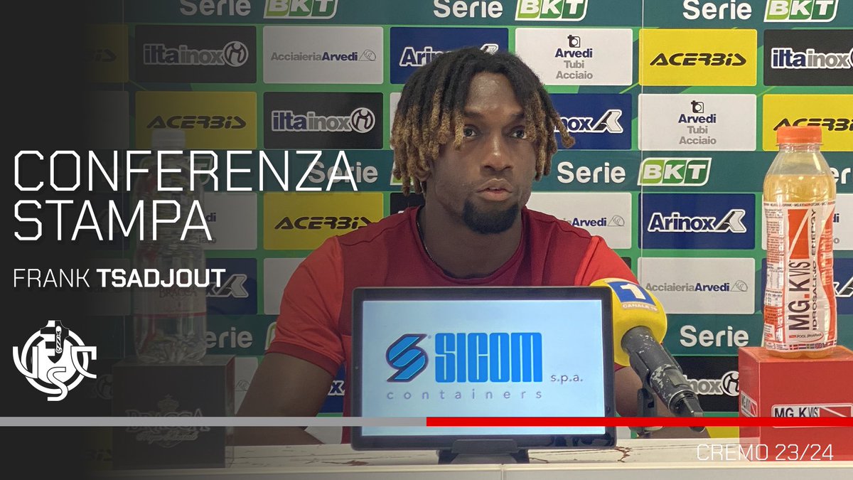 🎙️🩶❤️ Frank #Tsadjout “In campo saremo 11 più altri 11mila per inseguire un sogno” Il video e le parole 👉 uscremonese.it/frank-tsadjout… #AmarsiAncora #forzagrigiorossi #DaiCremo #SerieBKT #Cremonese #CremoneseCatanzaro #CreCat