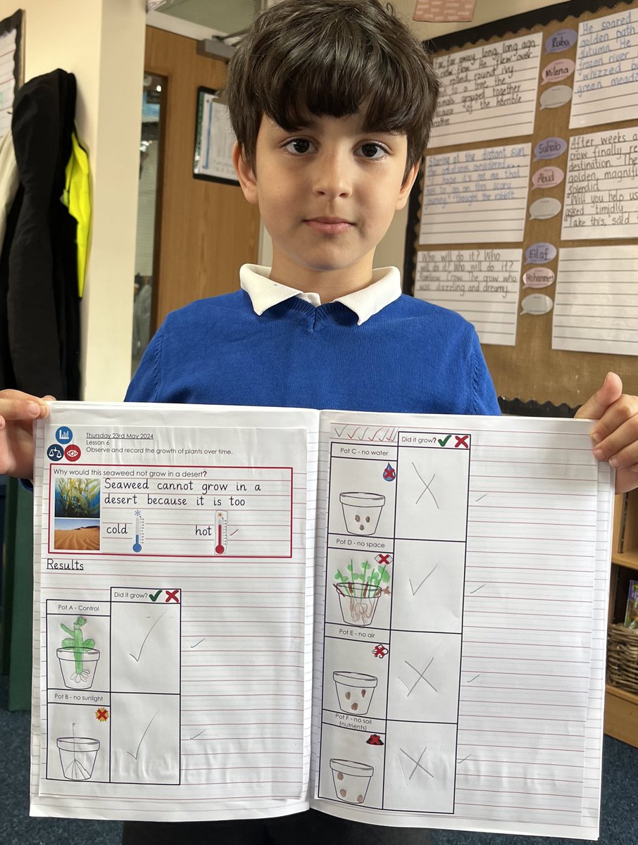 We have really enjoyed learning all about plants this half term🌱🌿

This week, we observed and recorded the results from our experiment where we planted seeds under different conditions.