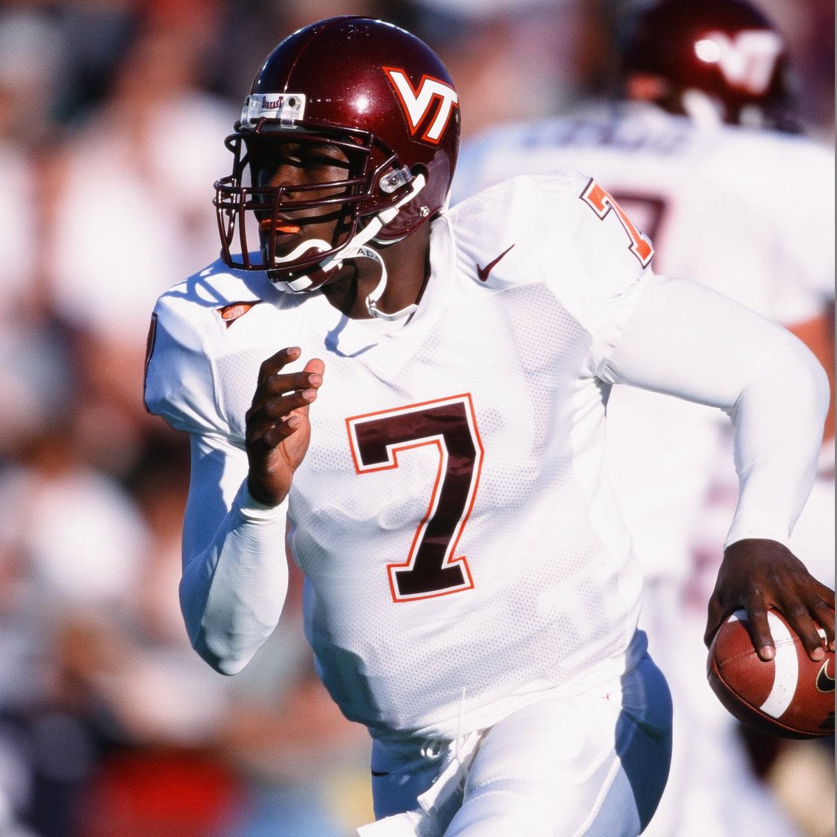 .@HokiesFB is set to unveil new uniforms inspired by the Mike Vick era uniforms. #uniswag