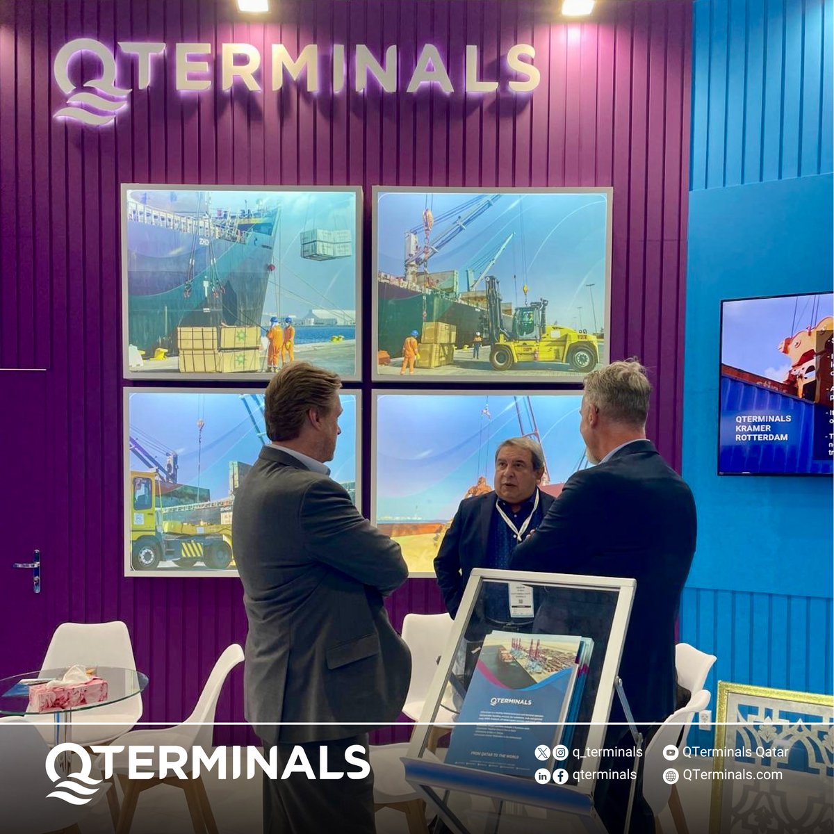 Don't miss out on the chance to connect and explore opportunities at our booth 1K35, Hall 01 at Breakbulk Europe - we're here for one more day of collaboration and innovation #Networking #bbeu2024
<a href="/Break_Bulk/">Breakbulk Events & Media</a> <a href="/QT_Kramer_RTM/">QTerminals Kramer Rotterdam</a>

لا تفوتوا زيارة جناحنا في بريك بلك أوروبا، سنكون