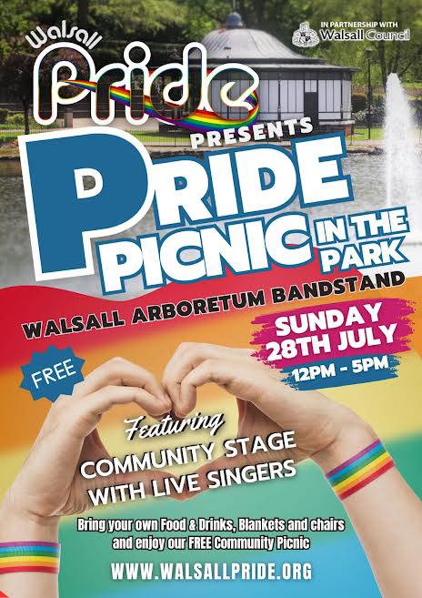 #PrideMonth Walsall Pride will be holding a #Free Pride Picnic in the Park, Sunday 28th July from 12pm at Walsall Arboretum Bandstand walsallpride.org/event-details/… <a href="/walsallpride/">WalsallPride oficial</a>