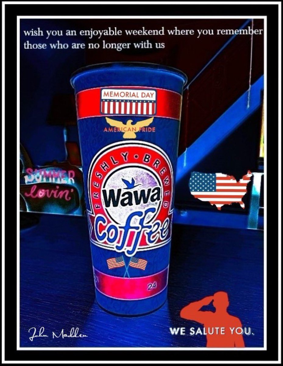 Time for my second cup of #coffee from @Wawa  happy #MemoralDayweekend  #RememberTheFallen 🙏🏻