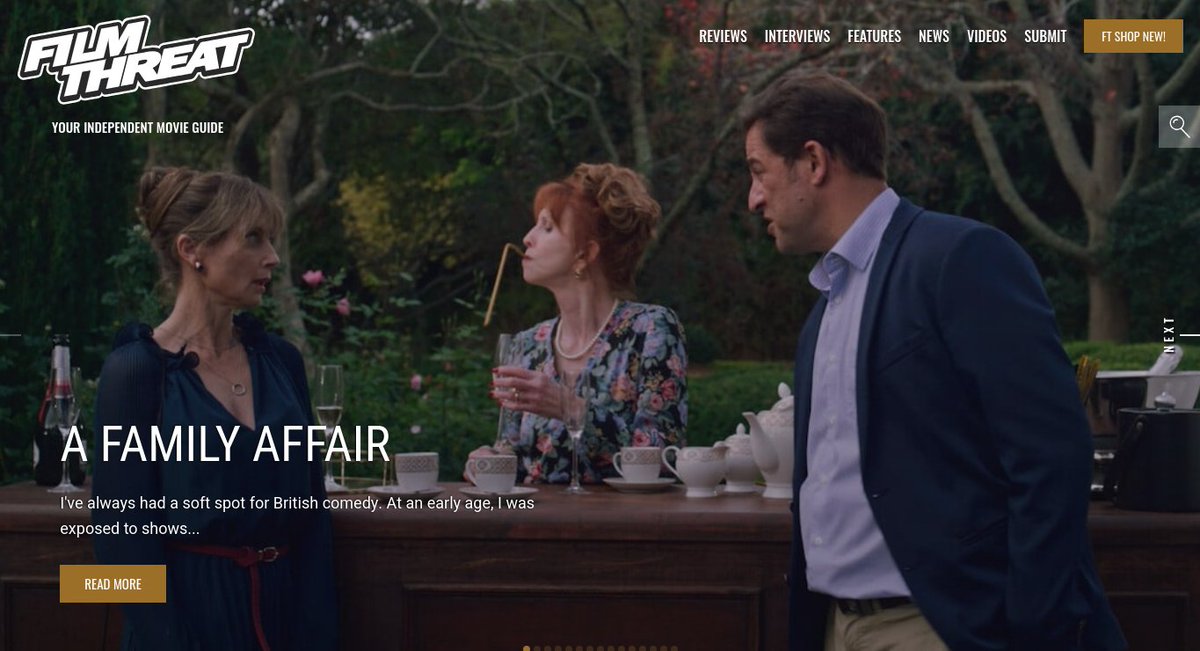 '...concocts a tea that carries a calming effect, very calming… to the point of sedation.' Jordan Bond searches for the comedy within A Family Affair. filmthreat.com/reviews/a-fami… #SupportIndieFilm #AFamilyAffair #Comedy