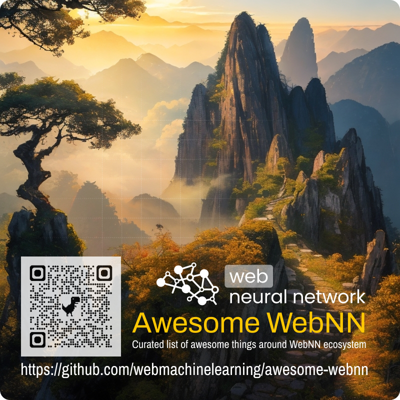 ibelem's tweet image. 👉 Awesome #WebNN #WebAI #WebML
Delightful WebNN resources, curated list of awesome things around WebNN ecosystem.
github.com/webmachinelear…