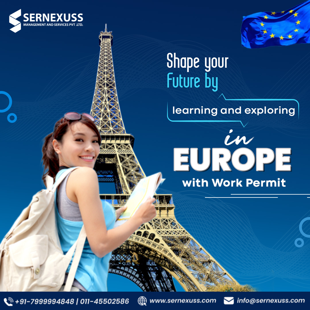 Apply for a Europe work permit and build your career with Sernexuss. For more information call us at +91 7999994848 or drop an email to us at info@sernexuss.com You can also chat with our experts: bit.ly/3YFARfD #europeworkpermit #workpermit #workvisa #sernexuss