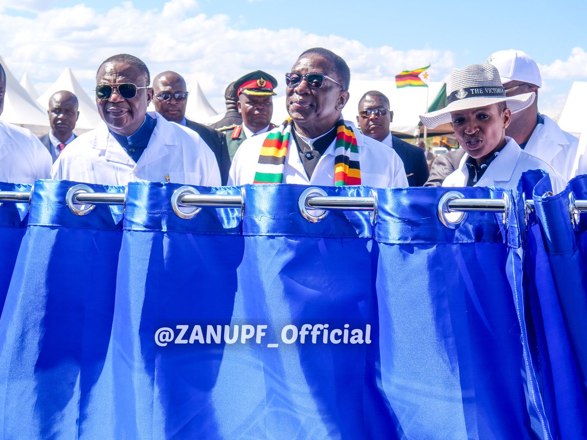 ZANUPF_Official's tweet photo. Live in Victoria Falls @ Masuwe Special Economic Zone for Tourism

His Excellency the President, Cde. Dr E.D. Mnangagwa has laid the foundation stone by unveiling the plaque to mark the commencement of the construction of the international cricket stadium. https://t.co/lOQMT4OHZH