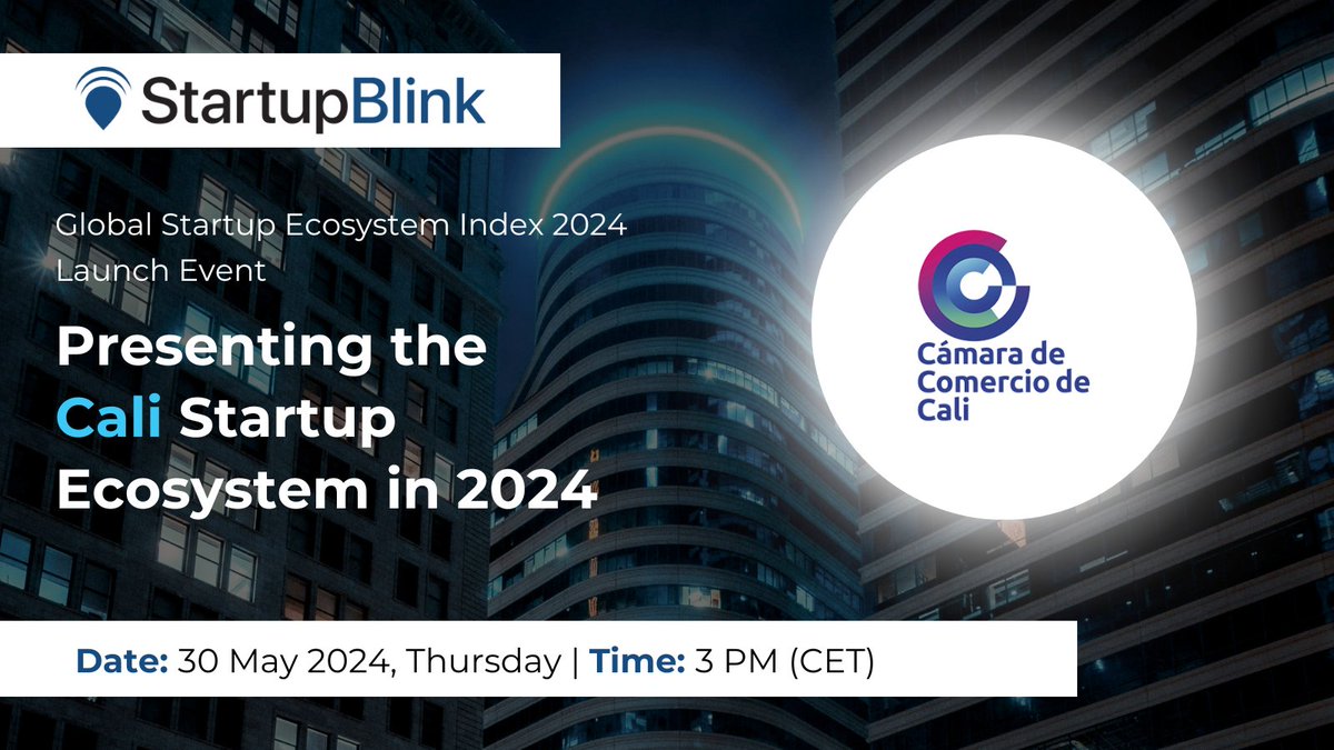 StartupBlink's tweet image. We&apos;re just a week away from the launch of the #Index2024, revealing top cities for startups and investment from our analysis of 1,000+ locations.   Event will feature organizations  presenting resources and opportunities in their ecosystems. Register  bit.ly/4dVWwcf