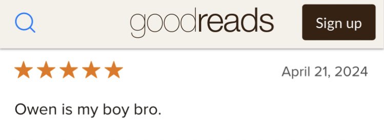 i am critically acclaimed on goodreads