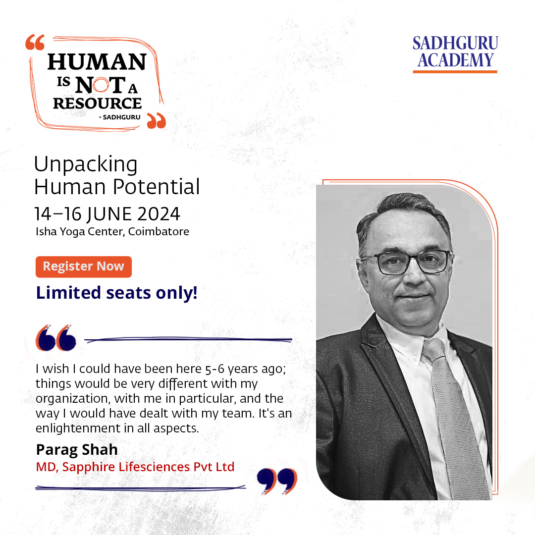SadhguruAcademy's tweet image. &apos;Human is NOT a Resource&apos; 2024 brings together thought leaders, business and HR heads from organizations across sectors to discuss practical steps to enable a paradigm shift to viewing human beings as Possibilities instead of mere resources.   Learn more: isha.co/hinar