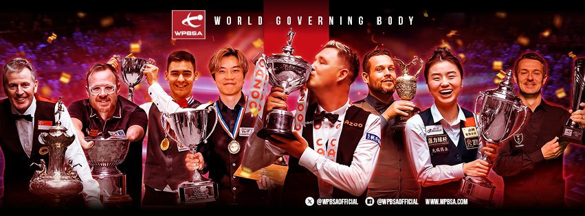 Celebrating our winners so far over the past 12 months! 🥳 Check out our new social media banner which highlights a number of our champions across the WPBSA Group during the past year 🏆 From the @WeAreWST & @WorldSnookerFed, to @WomensSnooker, @WDBSofficial, @WorldSeniors and