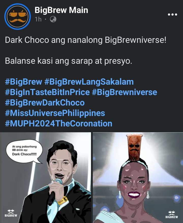 Really BigBrew? You guys are disgusting! 

#TIARAHOLICS #MUPH2024 #MissUniversePhilippines2024 #MissUniversePhilippines