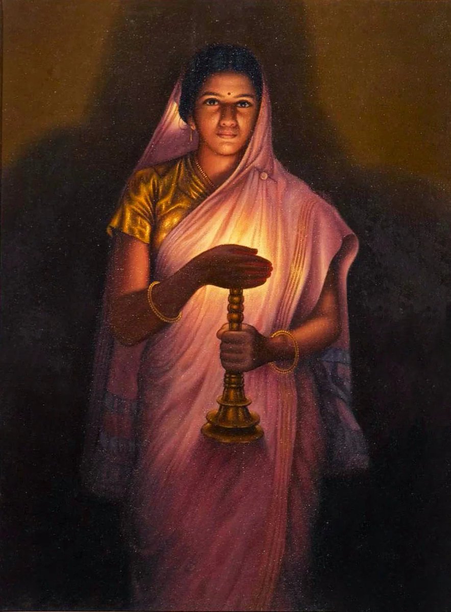 Bharat through the eyes of Raja Ravi Varma. 1/n