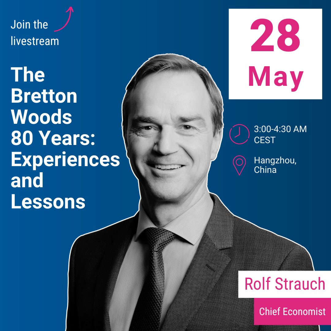 ESM Chief Economist <a href="/r_strauch/">Rolf Strauch</a> will speak at <a href="/Tsinghua_PBCSF/">Tsinghua-PBCSF-清华五道口</a>'s 80 Years After Bretton Woods Conference, "Building an International Monetary and Financial System for All".

Livestream: ow.ly/vibp50RSf6X