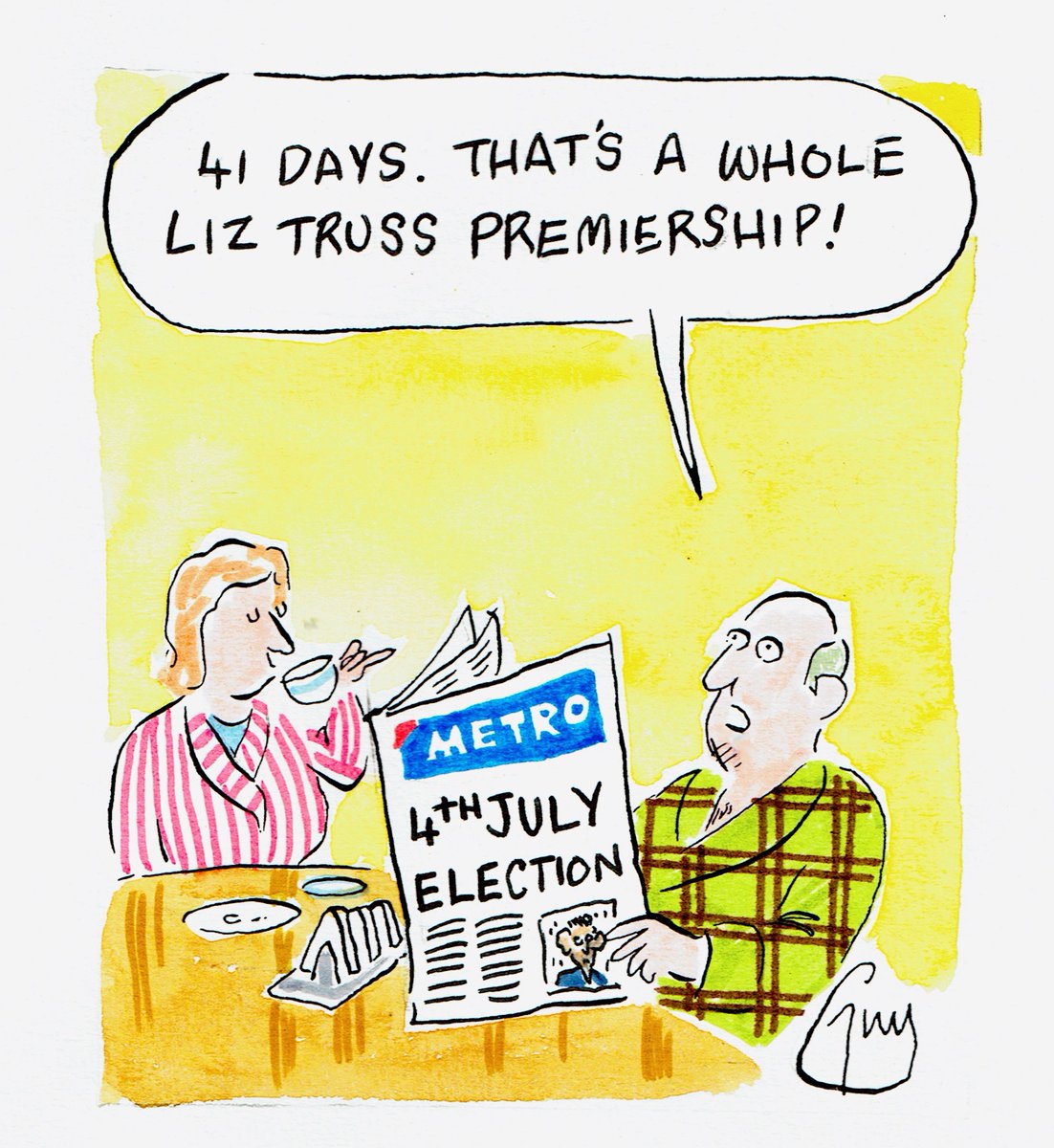 My cartoon for Friday's @MetroUK @MetroPicDesk #generalelection #election #lizTruss #ToryBritain #RishiSunak