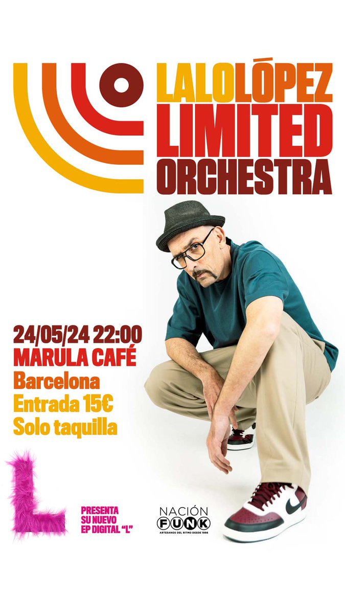 Lalo López (@lalo_lopez76) on Twitter photo Riéndome del riesgo, menospreciando al miedo, abrazando lo desconocido...Mañana en el <a href="/MarulaCafe/">MarulaCafe</a> estaré con mi orquesta limitada presentando las canciones de mi primer Ep, "L"! Luego, leche y galletas para todas.
<a href="/nacionfunk/">Nación Funk</a> Riéndome del riesgo, menospreciando al miedo, abrazando lo desconocido...Mañana en el <a href="/MarulaCafe/">MarulaCafe</a> estaré con mi orquesta limitada presentando las canciones de mi primer Ep, "L"! Luego, leche y galletas para todas.
<a href="/nacionfunk/">Nación Funk</a>
