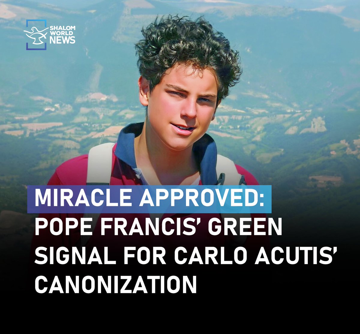 The path is cleared for the first cyber-era saint in the history of the Catholic Church!Pope Francis has recognized a miracle attributed to Blessed Carlo Acutis,clearing his path to sainthood.
#saint #blessedannouncement #CarloAcutis #PopeFranics  #ShalomWorldNews #newsspecial