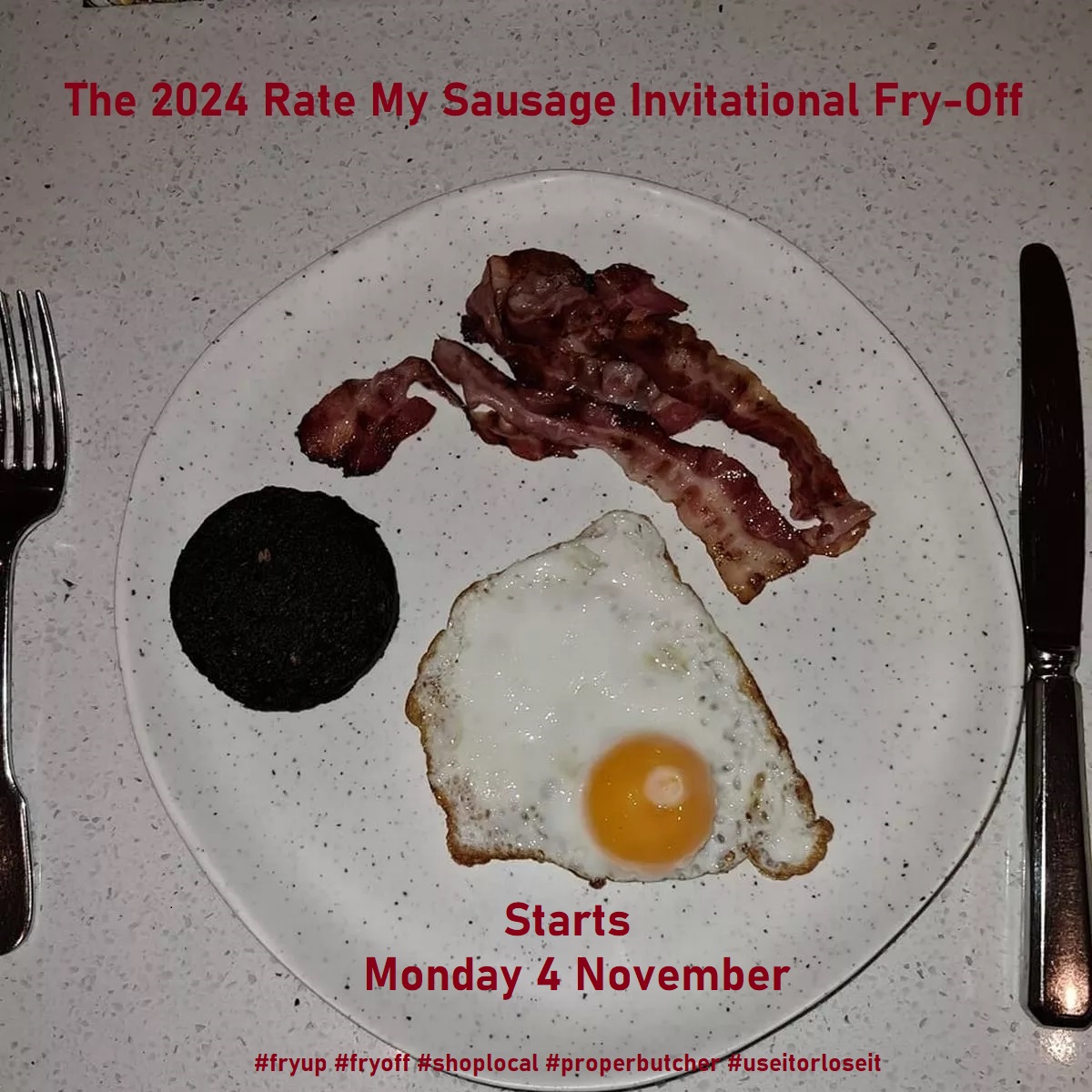 Before Piefest gets real for the cooks from this Sunday here's a date for your diary.

Sunday 4 November - the Fry-Off returns...

No need to get in touch yet, just letting you know.

"Le saucisse ici, c'est magnifique!"

#FryUp #FryOff #ShopLocal #ProperButcher #UseItOrLoseIt