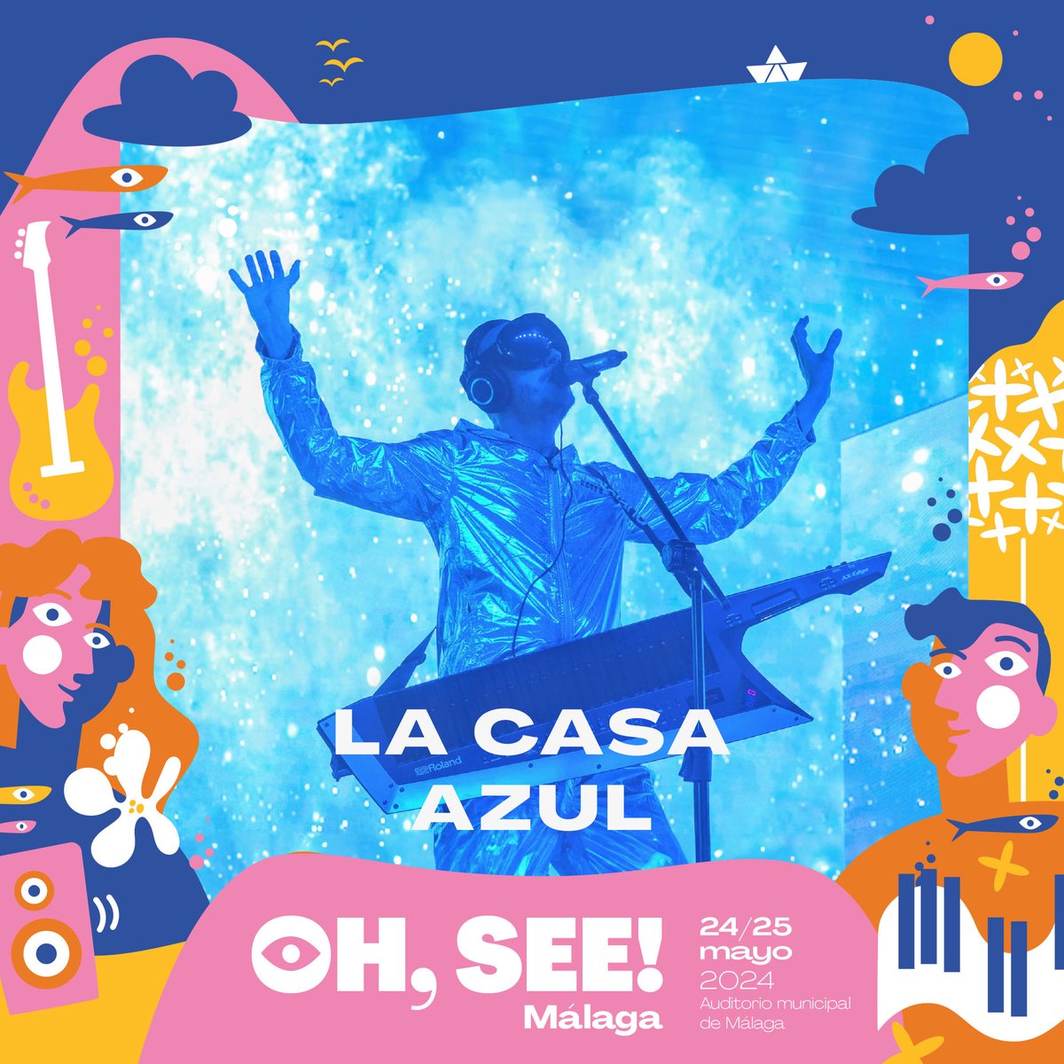 Estaremos actuando en @ohseemalaga Viernes 24 de mayo 22.40h Auditorio Municipal de #MÁLAGA #LACASAAZUL +INFO: entradastickbox.com/oh-see-malaga-…