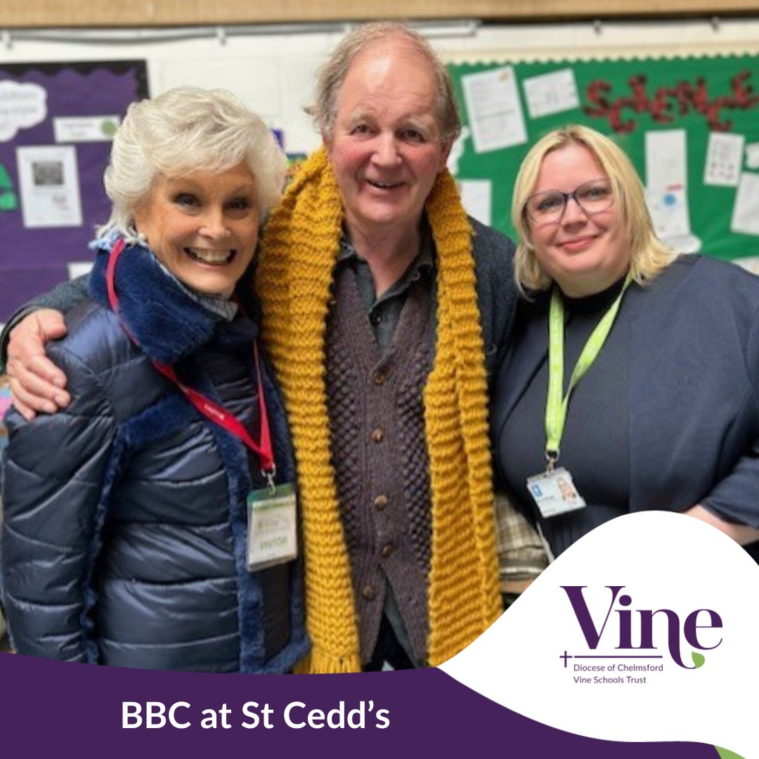 St Cedd’s Primary was recently visited by <a href="/BBCTheOneShow/">BBC The One Show</a>. 🎥

Staff and children were very excited to meet #MichaelMorpurgo the famous author who attended the school as a boy.

He read an extract from his new book, "Finding Alfie", a D-Day story based around #Bradwell Village. 📕