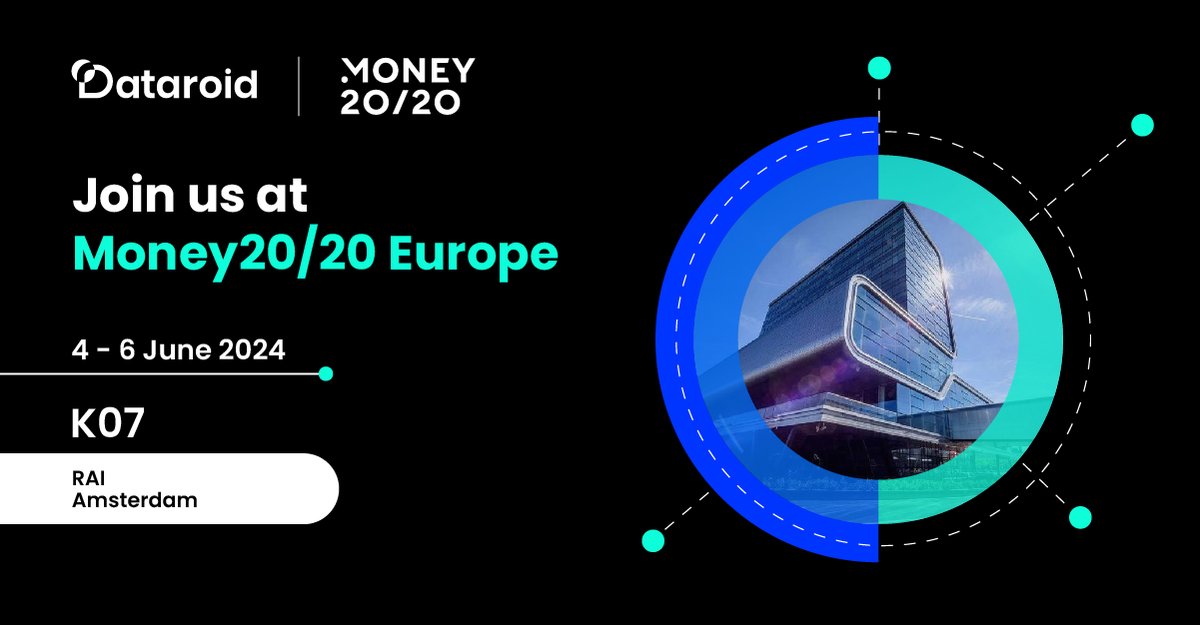 Dataroid will be at @money2020 Europe! Don’t miss connecting with our team members Elif and Melis, and discover how you can leverage actionable customer intelligence to grow your business with Dataroid. Save the date for June 4-6 and meet us at kiosk KO7 in RAI Amsterdam.