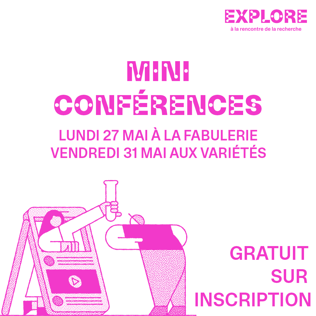 CNRS Provence et Corse (@cnrs_dr12) on Twitter photo ✨ #EXPLORE Rencontrez nos scientifiques et découvrez leur projet de recherche en 15 minutes chrono 🧠 ⚕ 🪐 Embarquez dans leur univers en toute simplicité 📆 RDV le lundi 27 mai à <a href="/LaFabulerie/">La Fabulerie</a> et le 31 mai aux <a href="/VarietesCine/">Les Variétés - Cinéma Marseille</a>
Inscription et programme : explore.univ-amu.fr ✨ #EXPLORE Rencontrez nos scientifiques et découvrez leur projet de recherche en 15 minutes chrono 🧠 ⚕ 🪐 Embarquez dans leur univers en toute simplicité 📆 RDV le lundi 27 mai à <a href="/LaFabulerie/">La Fabulerie</a> et le 31 mai aux <a href="/VarietesCine/">Les Variétés - Cinéma Marseille</a>
Inscription et programme : explore.univ-amu.fr