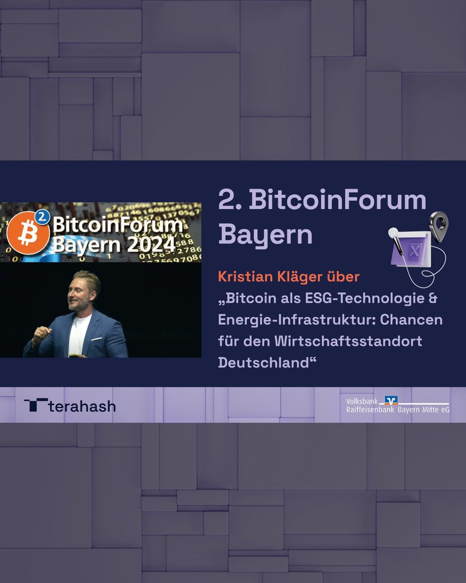 Der Talk von Kris auf der Hauptbühne und der Talk von Harald Rauter auf der Energy & Mining Bühne vom BitcoinForum in Ingolstadt sind bei uns auf Youtube online🥳 Zudem wurde auf unserer Website ein kleiner Recap-Newsbeitrag zu der Veranstaltung hochgeladen. Schaut gerne
