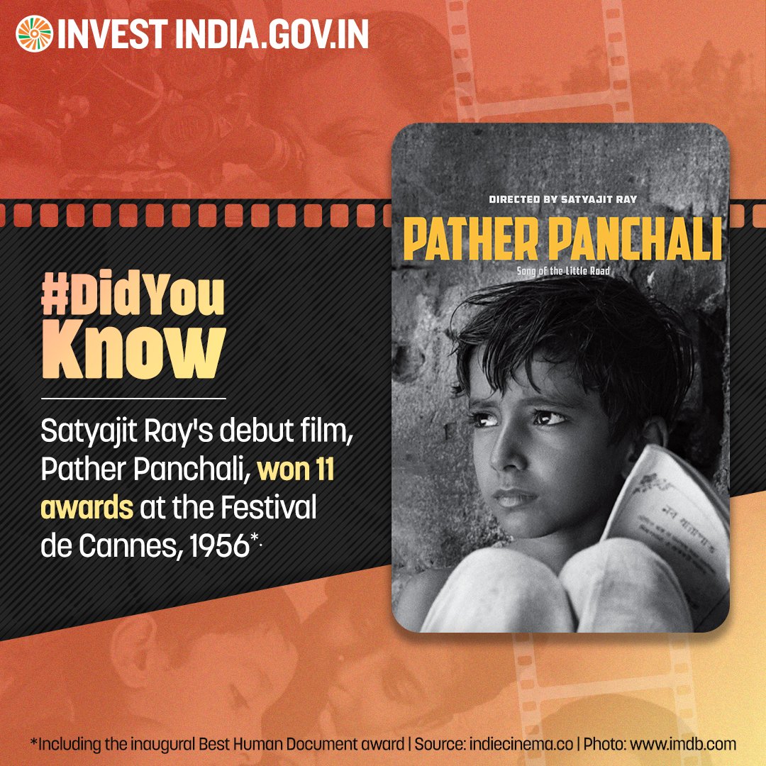 The achievements of #SatyajitRay brought international recognition and strengthened cultural bonds between #IndiaAndFrance, enhancing global appreciation for #Indiancinema. Learn more: bit.ly/II-France #IndiaAndTheWorld #InvestInIndia #Cannes #DidYouKnow #Cannes2024